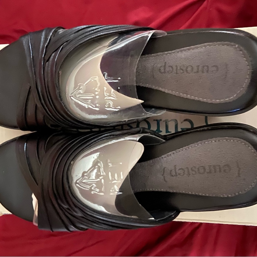 Eurostep Women's Elegant Black Slide Sandals